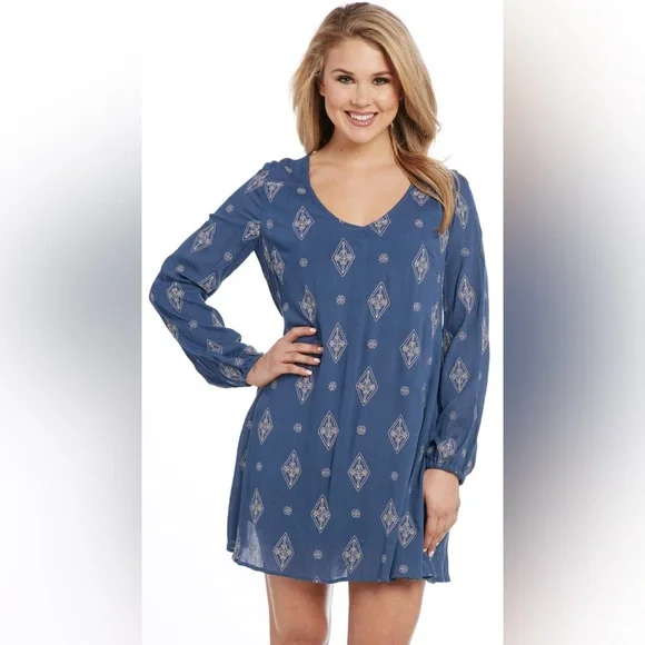 blue cowgirl dress Cowgirl Blues Cotton Dress with Pockets / Matching Bow 10/12 main image 0
